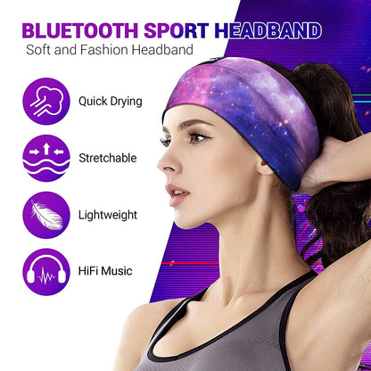 LC-dolida Sleep Headphones Bluetooth Headband Sleeping Wireless Headband Headphones with Thin HD Stereo Speakers Perfect for Side Sleepers, Sport, Yoga, Travel