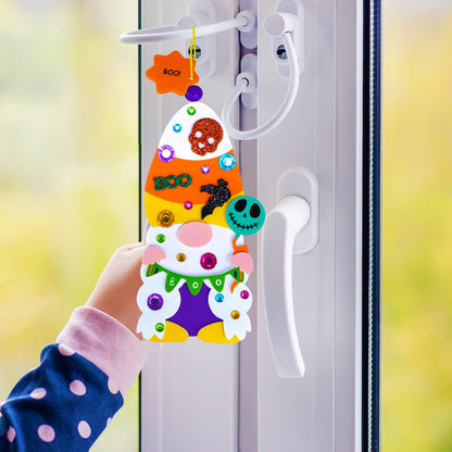 Winlyn 24 Sets Halloween Crafts Fall Crafts Kids DIY Gnome Ornaments Decorations Halloween Craft Kits Gnome Foam Stickers Halloween Arts and Crafts for Kids Home Classroom Art Activities Party Favors