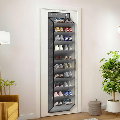 KEEPJOY 10 Tiers Mesh Over Door Shoe Organizer Storage, Hanging Shoe Holder