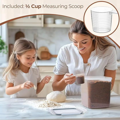 ComSaf Brown Sugar Container Set of 2, Airtight Food Storage Containers