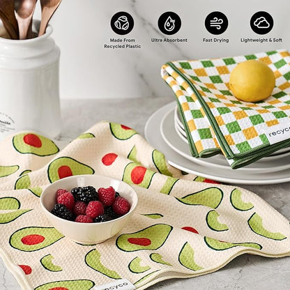 RECYCO Waffle Kitchen Towel Set of 2