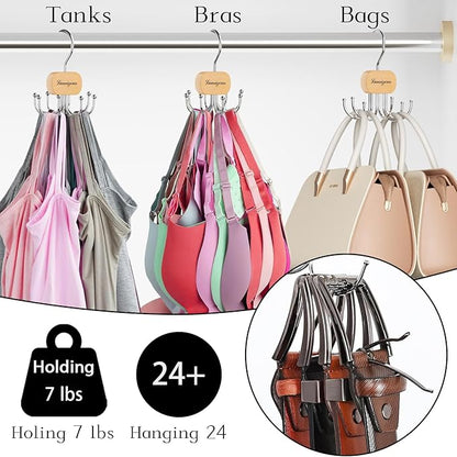 Belt Hanger, Belt Organizer for Closet, Rotatable Tie Rack, Belt Holder