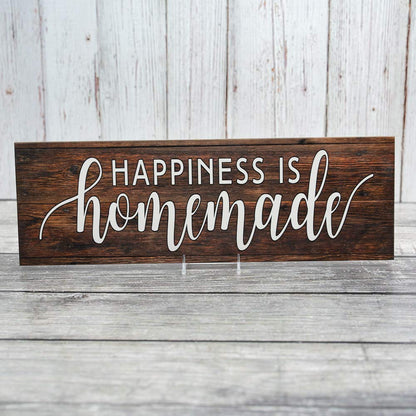 Happiness is Homemade Farmhouse Rustic Looking Wood Sign Wall Décor Gift 6 x 18 Wood Sign B3-06180028035
