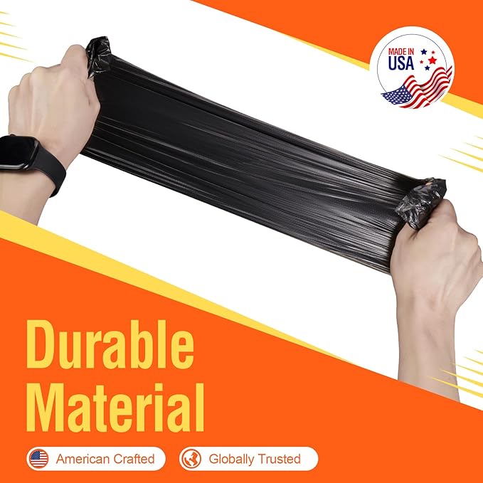Delxo 30-33 Gallon Trash Bags, Durable Plastic Bolsas para basura, Perforated