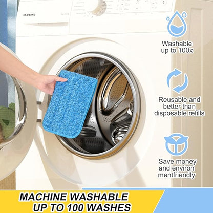 16.5 inch Reusable Mop Pads Microfiber Spray Mop Replacement Heads