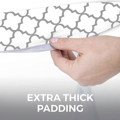 HOME GENIE Ironing Board Cover, Extra Thick Padding, Scorch Resistant Silicone
