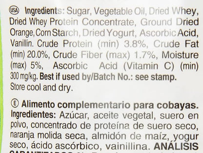 Vitakraft Drops with Orange Flavor Guinea Pig Treats 5.3 oz Bag Delicious Yogurt Enriched Snacks with Vitamin C Essential Nutrients and Wholesome Nourishment for Small Pets,(Pack of 2)