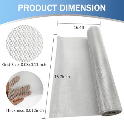 Aluminum Wire Mesh for Arts and Craft - Sculpting Mesh Roll 15.7 Inch by 16.4 Foot - Ideal for Sculpture Projects - Craft Wire Mesh for Crafts