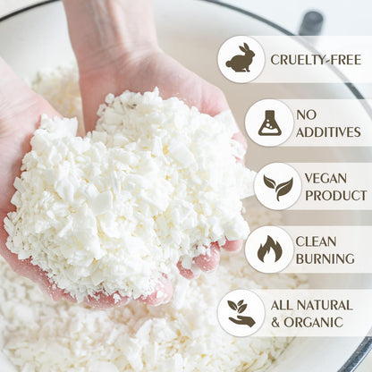 Soy Wax Flakes, Waxcanpy Natural Candle Wax, Organic Soy Wax for Candle Making from Farm, No Additives, Harmless and Pure (20lb)