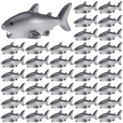 Beeveer 50 Pcs Mini Resin Shark Miniature Figurines Shark DIY Accessories Kit for Fish Tank Decor, Fairy Garden, Succulent Planter, Moss Landscape, and Home Decor
