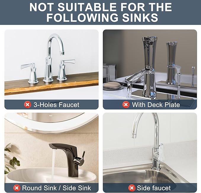 Kitchen Faucet Sink Splash Guard, Silicone Water Catcher Mat – Sink Draining