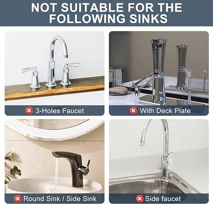 Kitchen Faucet Sink Splash Guard, Silicone Faucet Water Catcher Mat – Sink