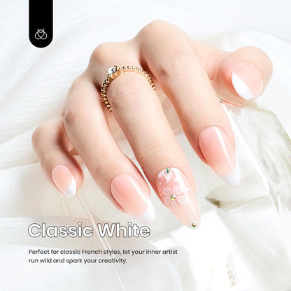 Beetles Nail Stamp, 4Pcs French Tip Tool Easy Manicure Nail Stamper Single Head Soft Silicone Long & Short French Tip Stamp Tool with 2Pcs Nail Scraper Decorations Gift for Women
