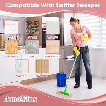 5 Pack Reusable Microfiber Mop Pads Compatible