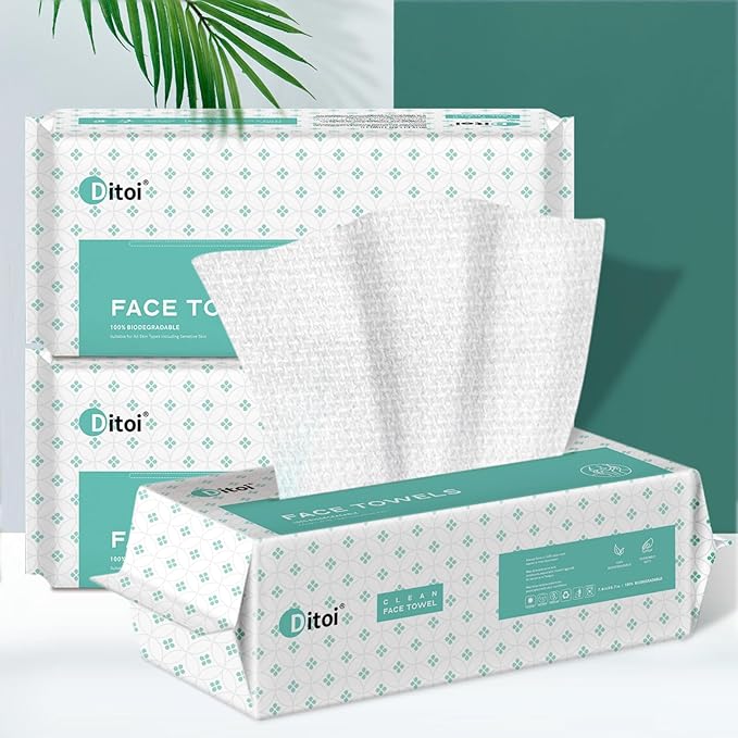 Ditoi Disposable Face Towels, Ultra Soft &Thick Facial Cloths