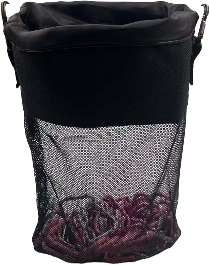 Mesh Clothespin Bag with Drawstring, Hanging Laundry Pin Storage Organizer