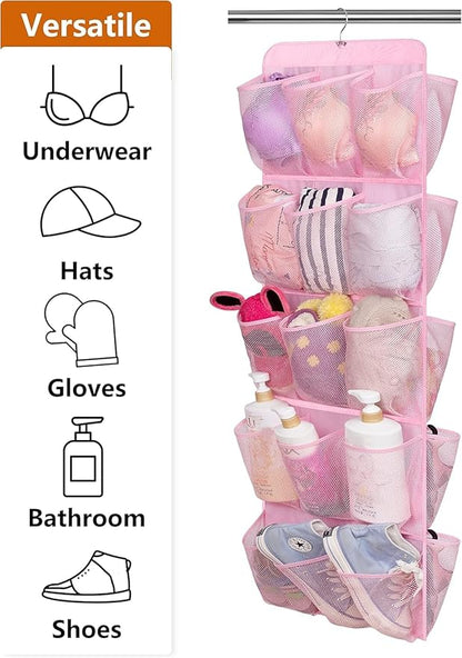 MISSLO 30 Large Pockets Dual Sided Hanging Shoe Organizer