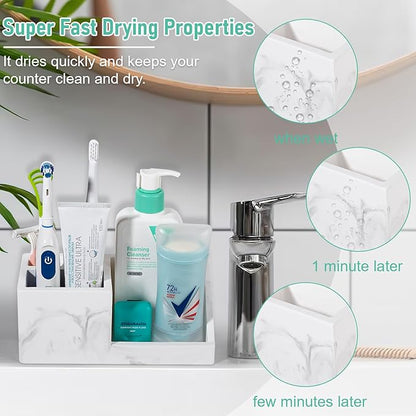 Diatomite Toothbrush Holders for Bathrooms, Quick Dry Electric Tooth Brush and