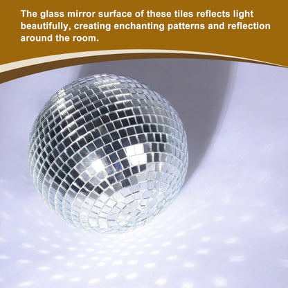 MECCANIXITY 7200 PCS Glass Mirrors Disco Ball Tiles Self-Adhesive Deep Blue Mirror Mosaic Tiles 5 x 5mm for Disco Ball, DIY Craft, KTV Decoration 15 Sheet