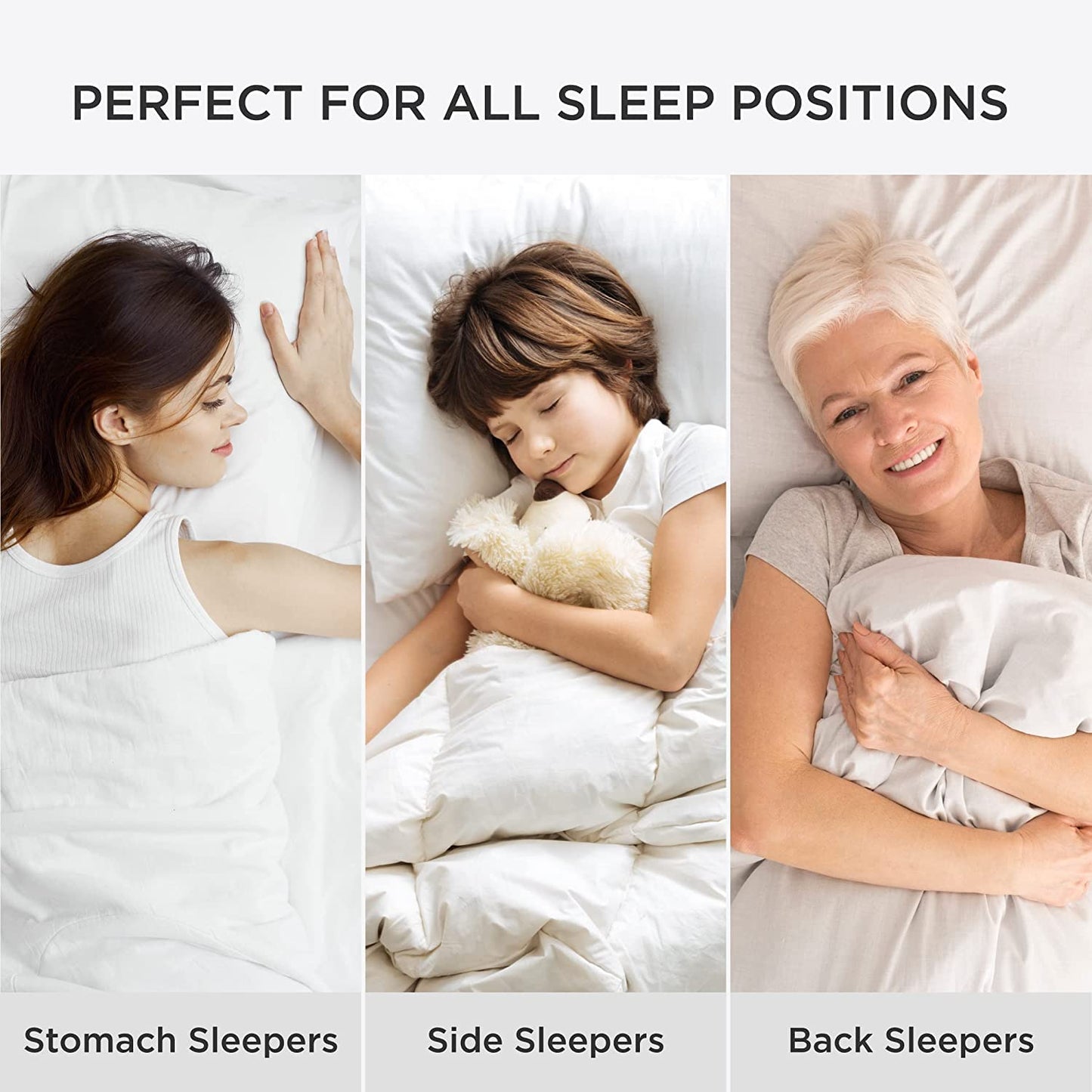 Bedsure Medium Firm Bed Pillows for Sleeping Standard Size, Set of 2, Standard Pillows 2 Pack Hotel Quality Premium Down Alternative for Medium Supportive Filling for Side, Back Sleepers