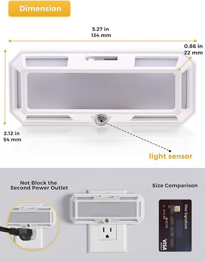 L LOHAS LED Super Bright Night Light, Night Lights Plug into Wall [2 Pack], 0-250LM LED Night Light with Light Sensor, 2W Dimmable Nightlight, Soft White 3000K for Bathroom, Adults Kids Room, Stairway