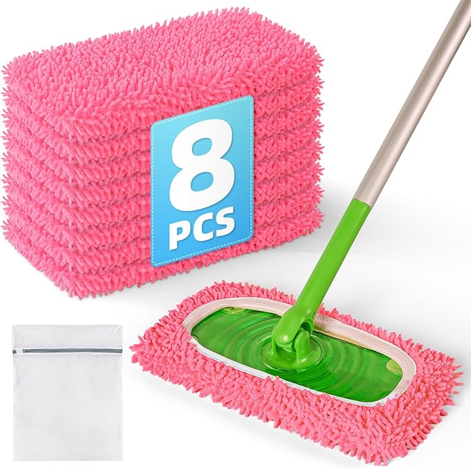 8 Pack Reusable Mop Pads Compatible
