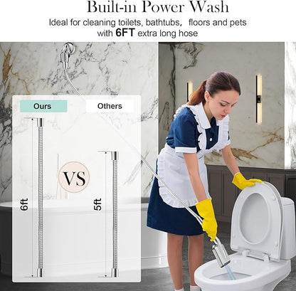 Homlord Filtered Shower Head with Handheld - High Pressure 6 Modes, 120 Anti-clog Nozzles, Detachable Showerhead with Hard Water Filters, Extra Long 6ft Hose, Power Wash Mode to Clean Bathroom, Pets