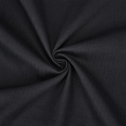 BENECREAT 1.5Yard x 59.8inch Cotton Herringbone Fabric, 100% Cotton Canvas Fabric, Upholstery Material for DIY Crafts and Home Decor Projects, Black