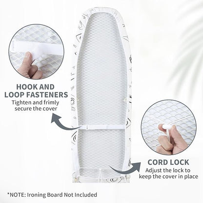 Seiritex Over The Door Ironing Board Cover 14 x 42 inch, Thick Padding and Heat