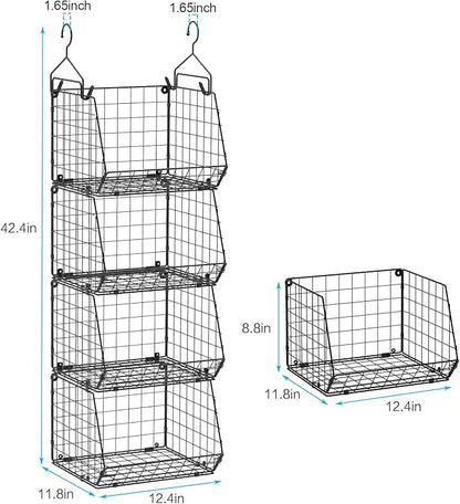 4 Tier Closet Hanging Organizer, Closet Organizers and Storage