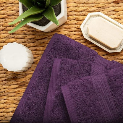 SUPERIOR Egyptian Cotton Pile 3 Piece Towel Set, Includes 1 Bath, 1 Hand