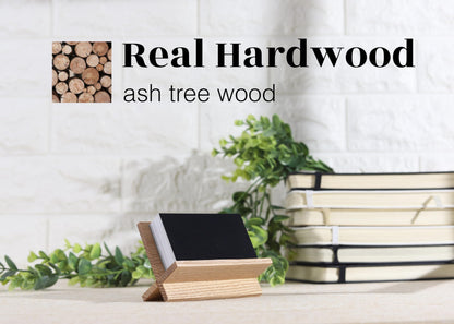 TOROS store Business Card Holder for Desk - Light Beige Wood Small Cards Holders, Professional Desktop Business Card Stand Display, Wooden Name Card Holder, Modern Design Office Business Cards Holder