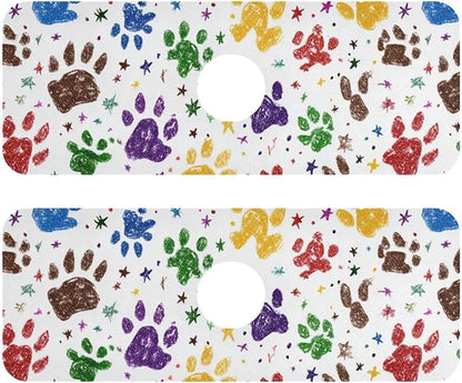 Kitchen Sink Splash Guard 2 PCS 14.7 Inch Sink Faucet Mat Splash Guard