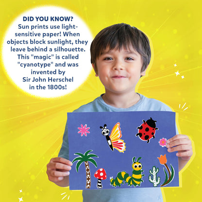 Skillmatics Sun Paper Art Kit - STEM Craft Kit for Kids with Decorative Paper, Stencils & Markers, Create with Sunlight, Mess-Free, Indoor Fun, Gifts for Ages 4, 5, 6, 7, 8, 9, 10, 11, 12