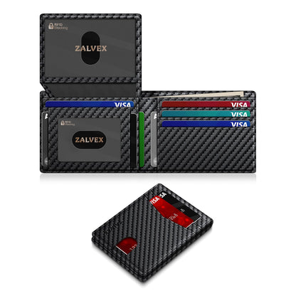 Wallet for Men Slim RFID Blocking Leather Credit Card Holder Wallet for 14 Cards, Bifold Minimalist Thin Wallet with 2 ID Windows & Cash Slot, Front Pockt Carteras Para Hombres, Birthday Gifts for Men