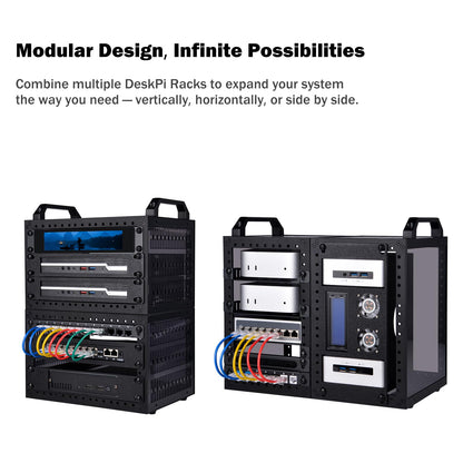 GeeekPi DeskPi RackMate TT Mini Server Cabinet for Mini PC, Network, Servers, Audio, and Video Equipment