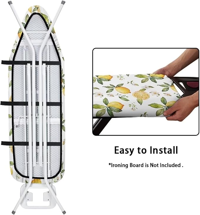 Lemon Ironing Board Cover Standard Size Iron Board Cover, Stain Resistant