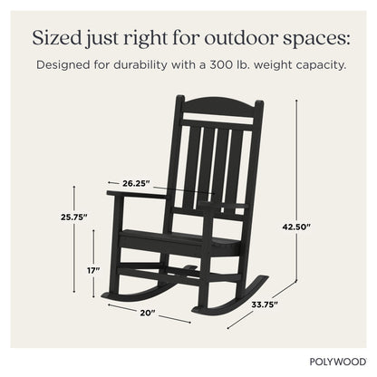 POLYWOOD Presidential Rocking Chair in Black
