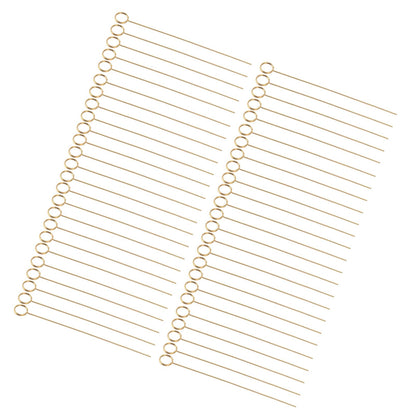 50Pcs Gold Metal Wire Card Holder, 6in Photo Memo Clips, Reusable Floral Picks Clips for Wedding Party Birthday Cake, Place Card Holder for Flower Arrangement (Round)