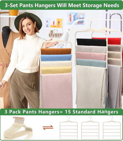 Pants Hangers Space Saving, Organization and Storage