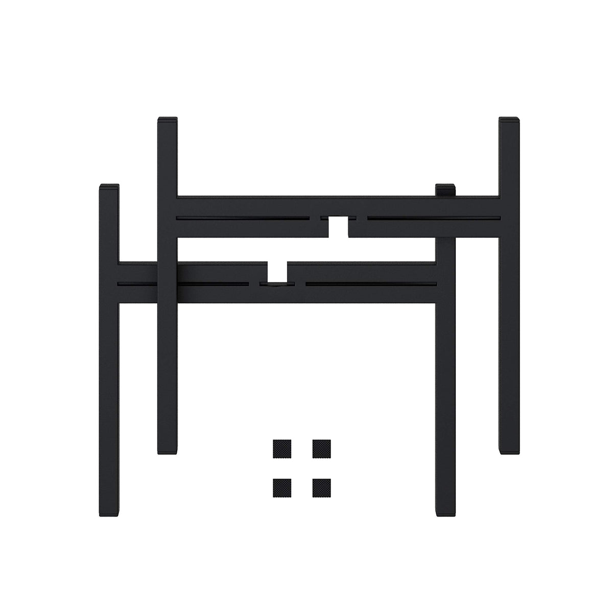 FaithLand Mid Century Plant Stand Indoor Outdoor (EXCLUDING 8" Plant Pot), Metal Planter Stand, Potted Plant Holder, Black, Hold Up to 8 Inch Planter - Upgraded Design