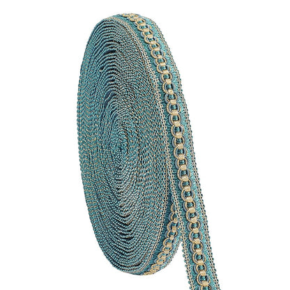 PH PandaHall 12 Yards 3/4 inch Braid Trim, Polyester Gimp Lace Trim Woven Braid Trim for Costume DIY Crafts Sewing Jewelry Making Curtain Decoration Costume Accessories, Blue