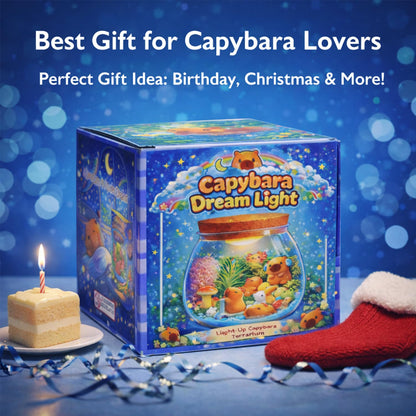 Capybara Gifts for Girls & Boys – DIY Glow Jar Toy with LED – Cute Capybara Night Light Arts and Crafts for Kids Ages 4 5 6 7 8-12 Year Old – Great Room Decor, Birthday Decorations & Easter Gifts