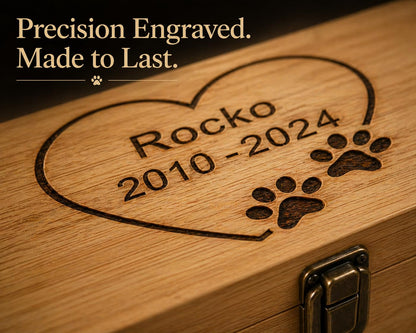 Personalized Pet Memory Box - Custom Pet Keepsake Box - Wooden Keepsake Box - Pet Memorial Box - Pet Momorial Gift