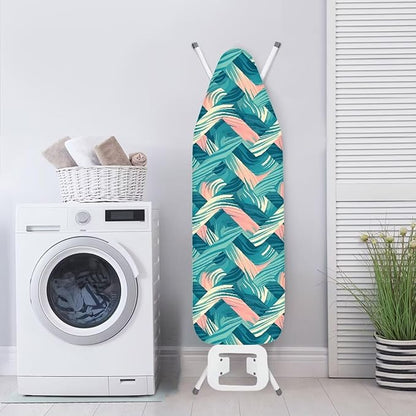 Spiral Stripe Ironing Board Cover, Swirl Line Elastic Edges Non-Slip Thick Iron