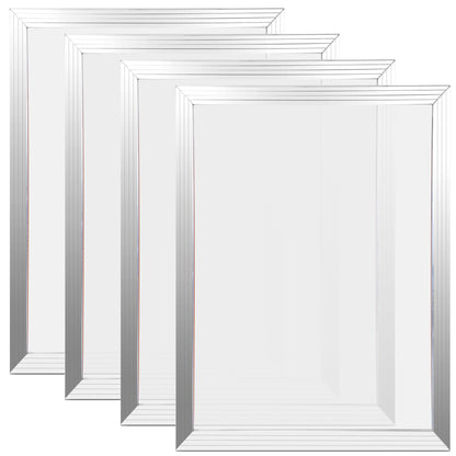 Caydo 4 Piece Silk Screen Printing Frames, 10 x 14 Inch Aluminum Screen Printing Screens with 110 White Mesh for Printing Lovers