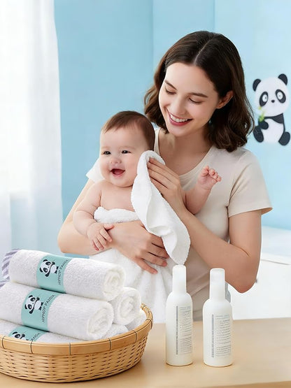 HIPHOP PANDA Baby Washcloths, Rayon Made from Bamboo