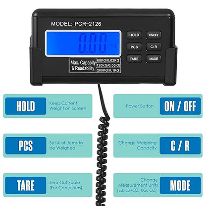 Houseables Pet Scale – Digital Animal Weighing Scale for Small and Large Pets, Puppies, Cats, Dogs, Livestock, Veterinary Use (440, Pounds)
