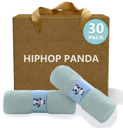 HIPHOP PANDA Baby Washcloths, Rayon Made from Bamboo