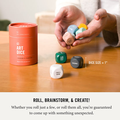 Two Tumbleweeds Art Dice - Drawing & Painting Game for Adults, Artists & Teachers - Set of 9 Dice for Creative Inspiration - Drawing Prompts for Studio and Classroom - Gift for Artist - 1+ Players